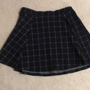 Windowpane mini skirt